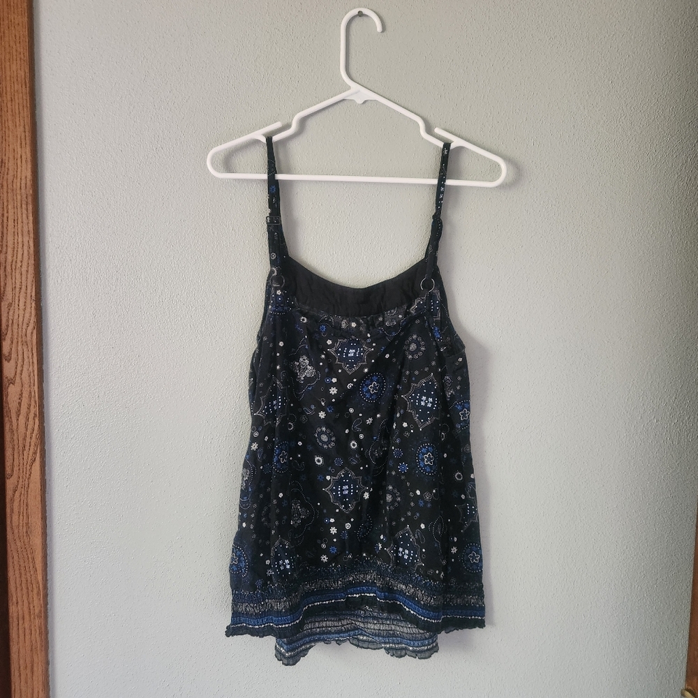 Maurices Black and Blue Patterned Camisole - Picture 6 of 9